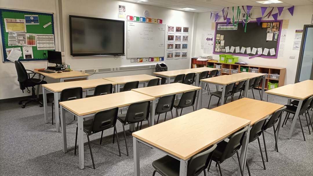 Classroom 141 at Harborne Academy in Birmingham