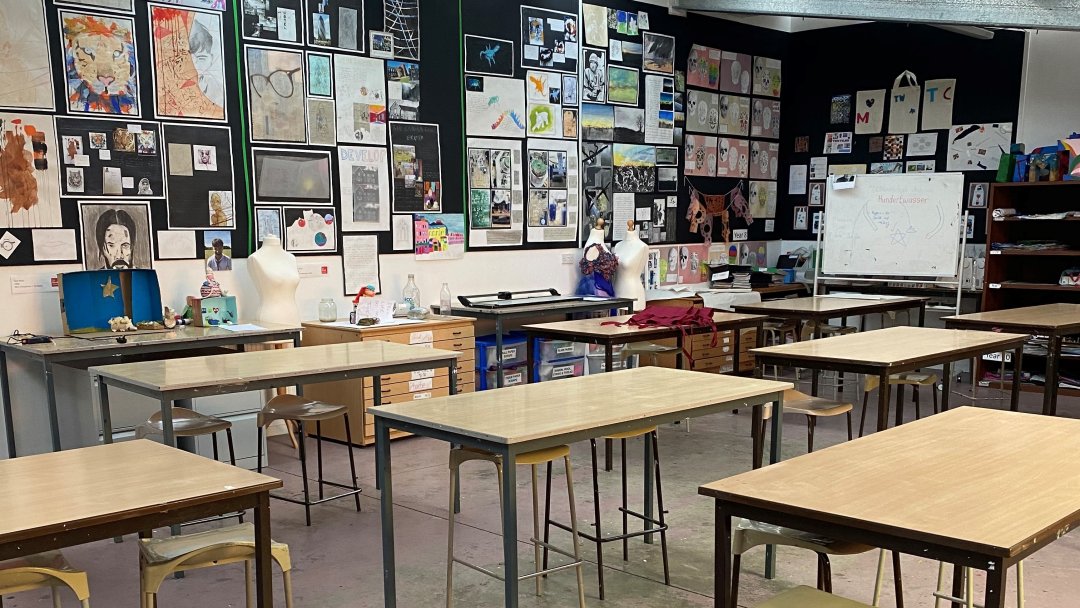 Art Classroom at Read School in North Yorkshire