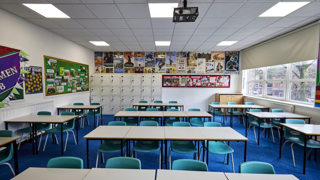 Classroom at Withington Girls School in Manchester