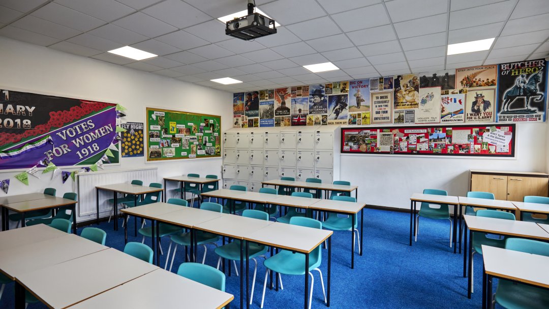 Classroom at Withington Girls School in Manchester