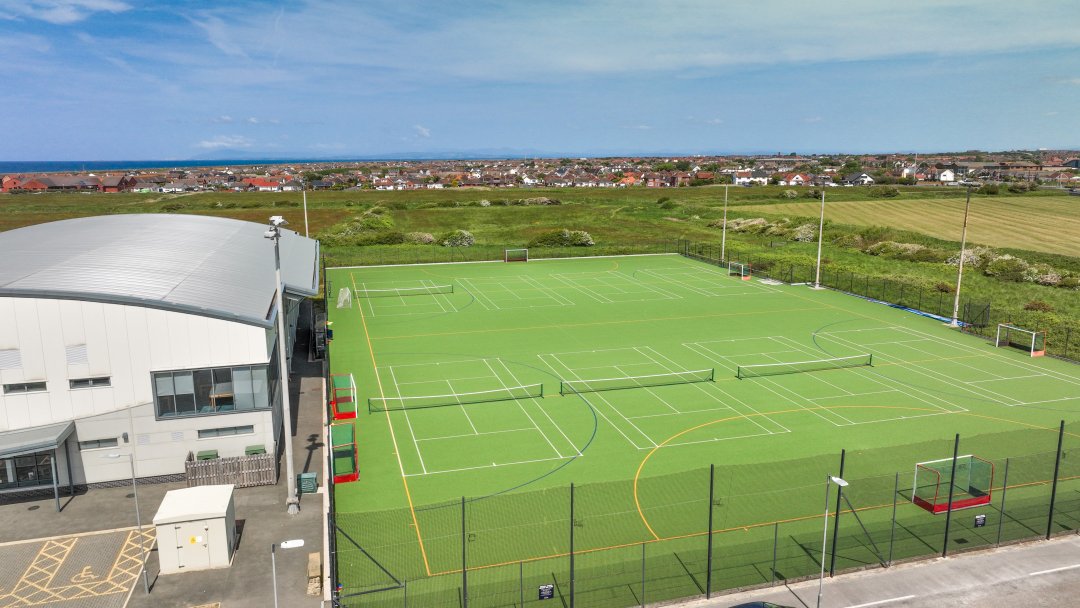 Astroturf at Rossall School in Blackpool