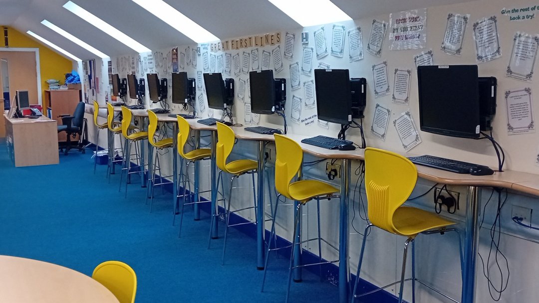 Library at West Hill School in Stalybridge