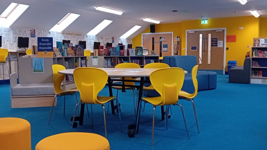Library at West Hill School in Stalybridge