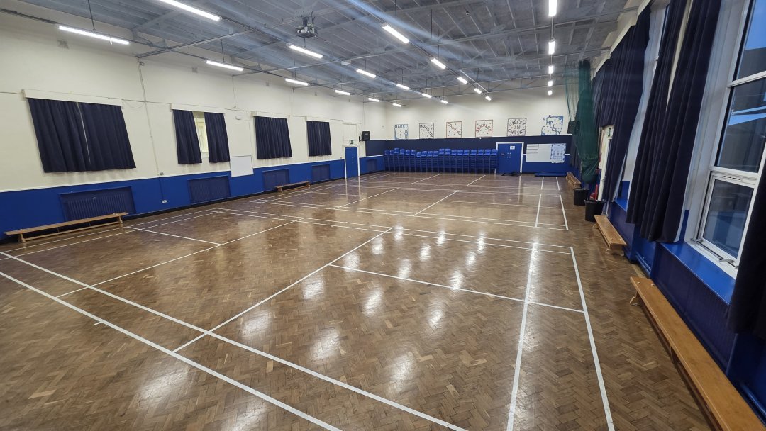 Main Hall at Harrytown Catholic High School in Stockport