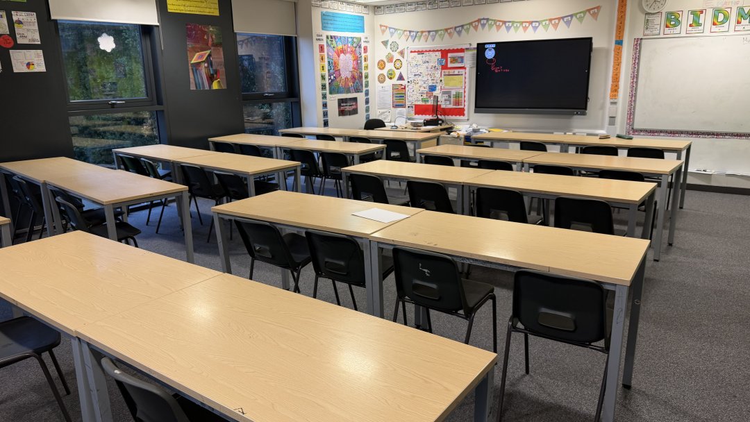 Classroom G14 at Harborne Academy in Birmingham