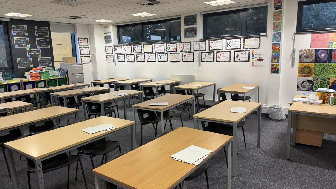 Classroom G13 at Harborne Academy in Birmingham