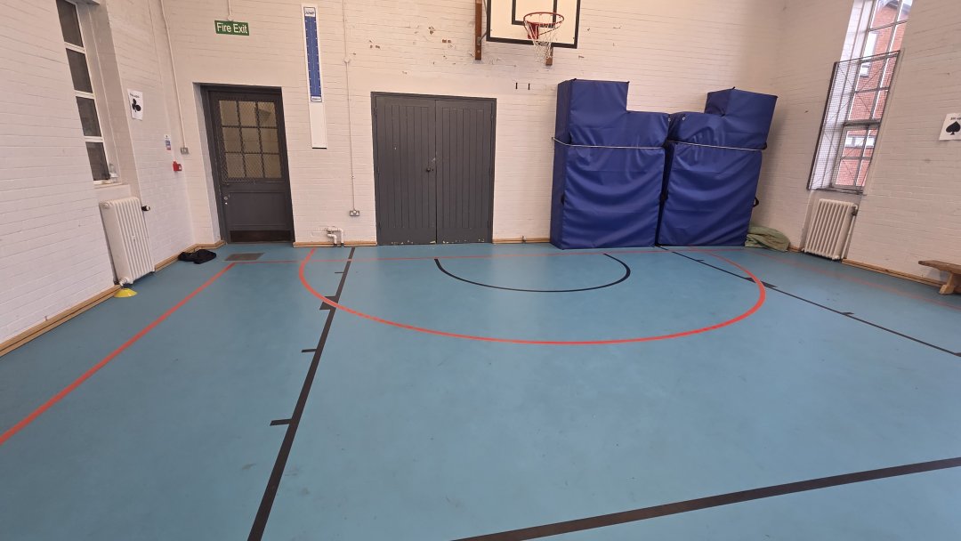 Gymnasium at Helsby High School in Cheshire