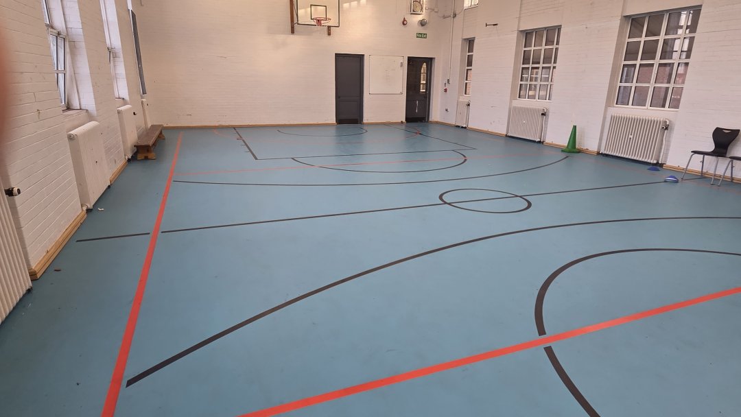 Gymnasium at Helsby High School in Cheshire