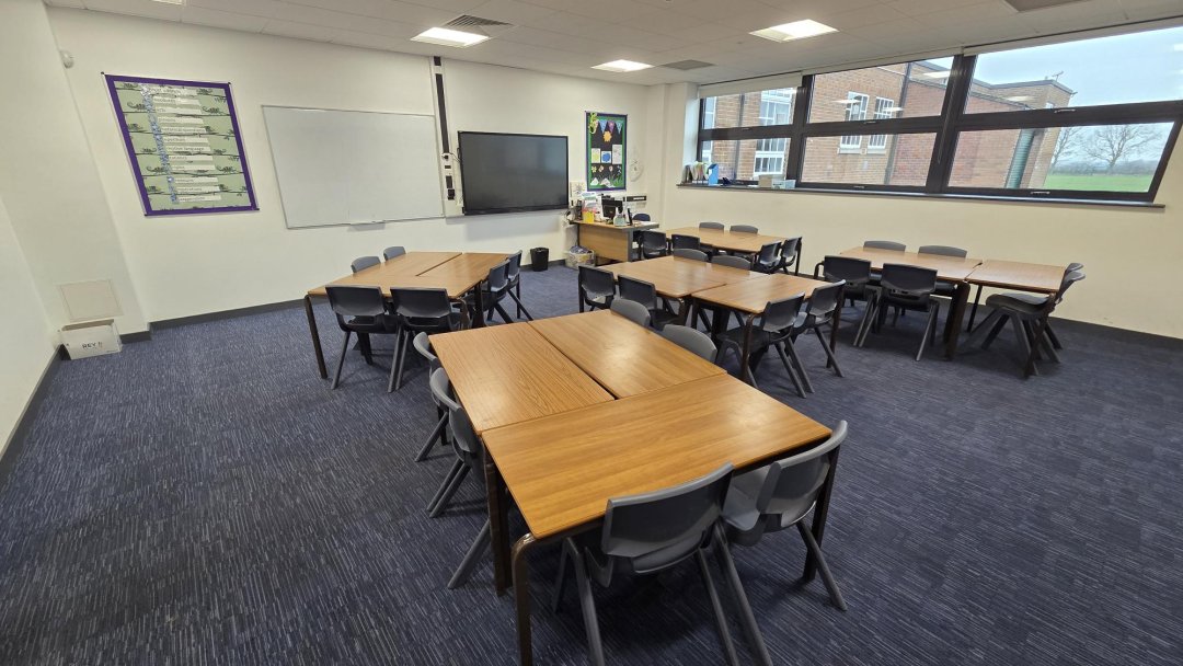 Classrooms at Helsby High School in Cheshire