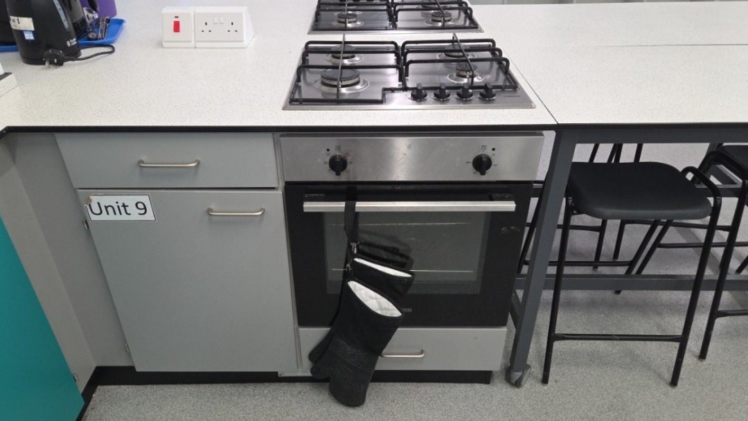 Food Tech Classroom at Helsby High School in Cheshire