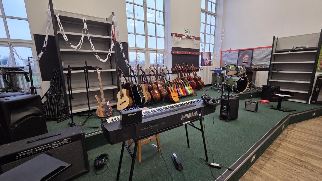 Music Room at Helsby High School in Cheshire