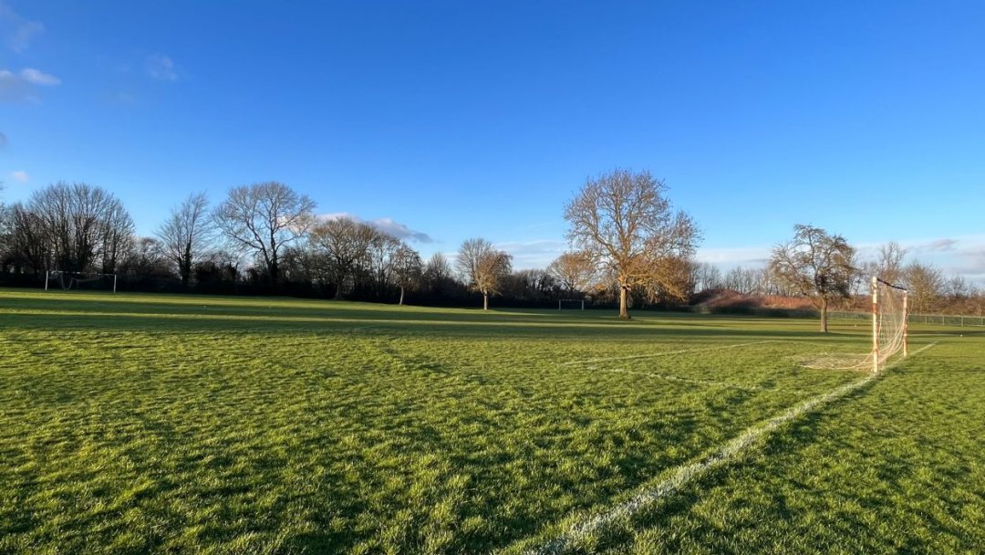 Grass Football Pitches at Guilsborough Academy in Northampton