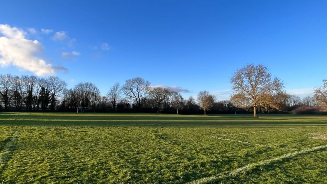 Grass Football Pitches at Guilsborough Academy in Northampton