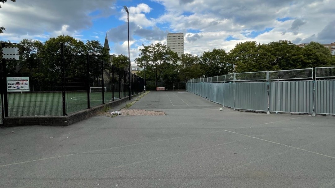 Multi-Use Games Area (MUGA) at Harris Academy Battersea in London