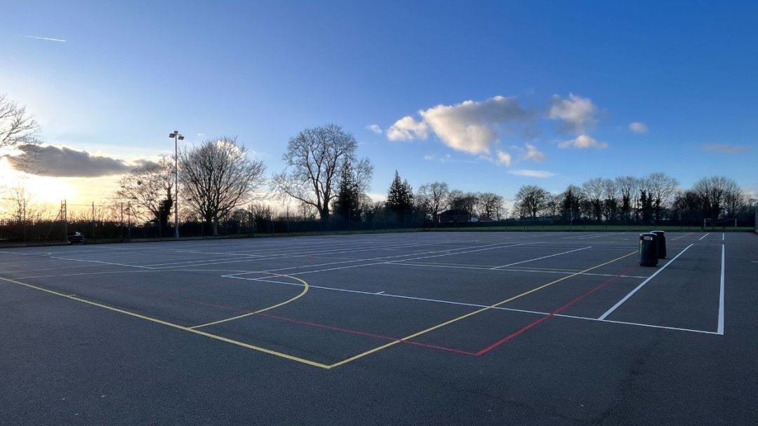 Outdoor Netball Court at Guilsborough Academy in Northampton
