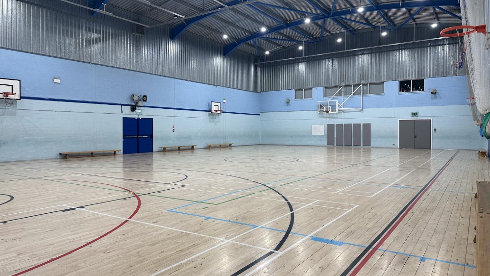 Sports Hall at Raynes Park High School in London