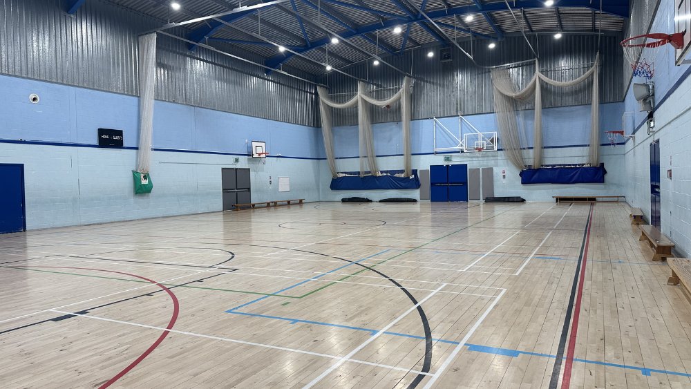 Sports Hall at Raynes Park High School in London