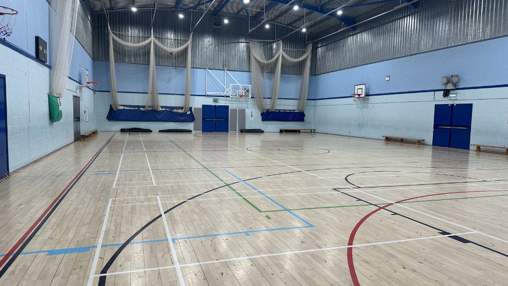 Sports Hall at Raynes Park High School in London