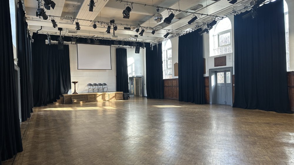 Main Hall at Raynes Park High School in London