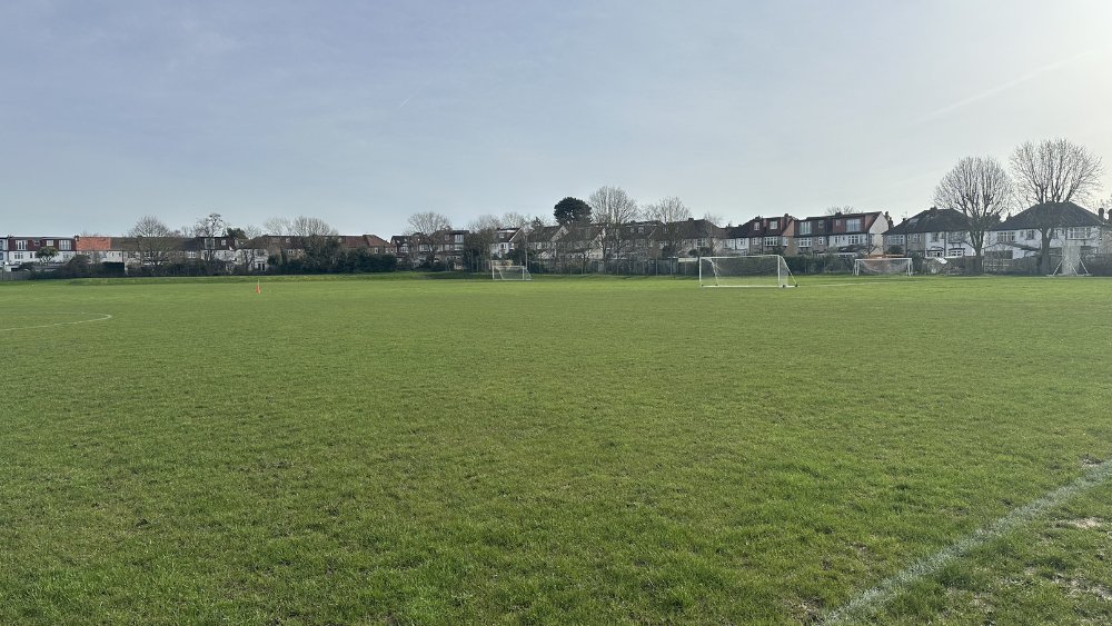 Grass Pitch 1 at Raynes Park High School in London
