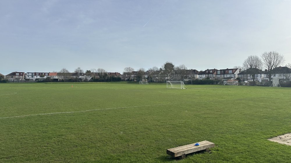 Grass Pitch 3 at Raynes Park High School in London