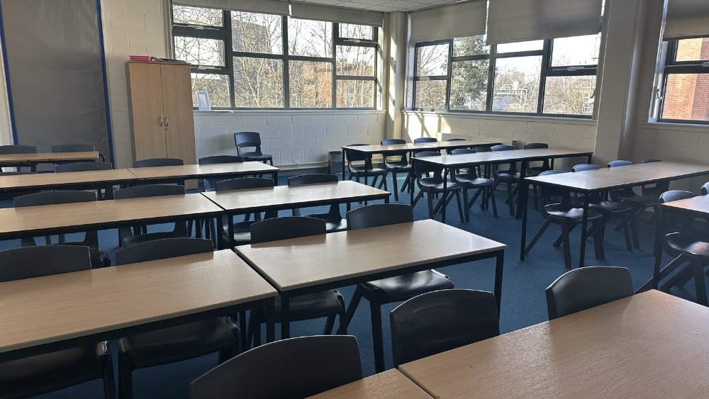 Bushey Classrooms at Raynes Park High School in London