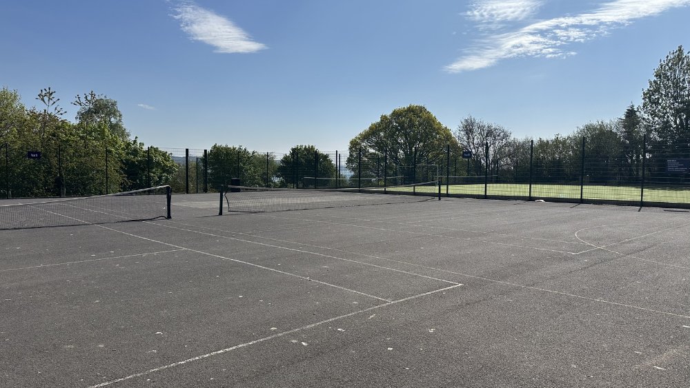 Outdoor Netball & Tennis Courts at The Woodroffe School in Dorset