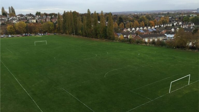 Grass Pitch at English Martyrs' Catholic School in Leicester