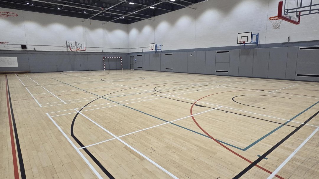 Sports Hall at Newcastle College Sports Centre in Newcastle