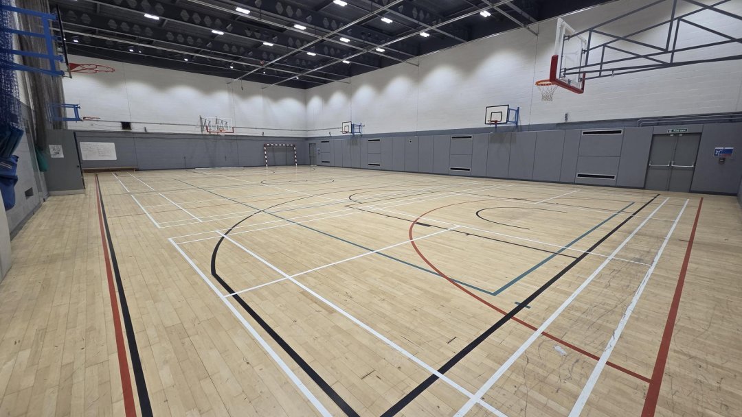 Sports Hall at Newcastle College Sports Centre in Newcastle