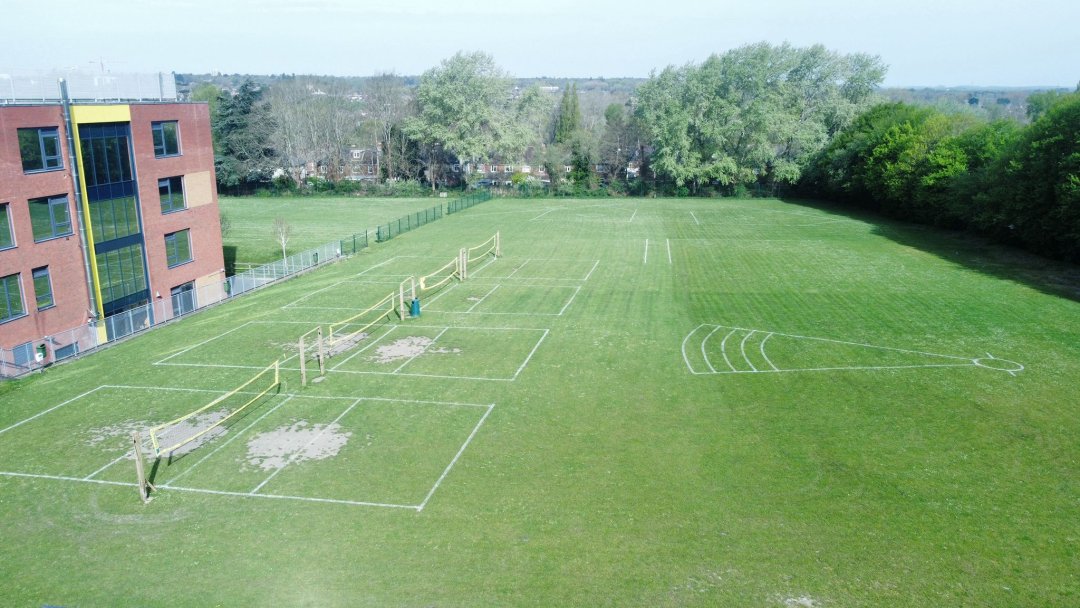 Grass Field at Bitterne Park School in Southampton