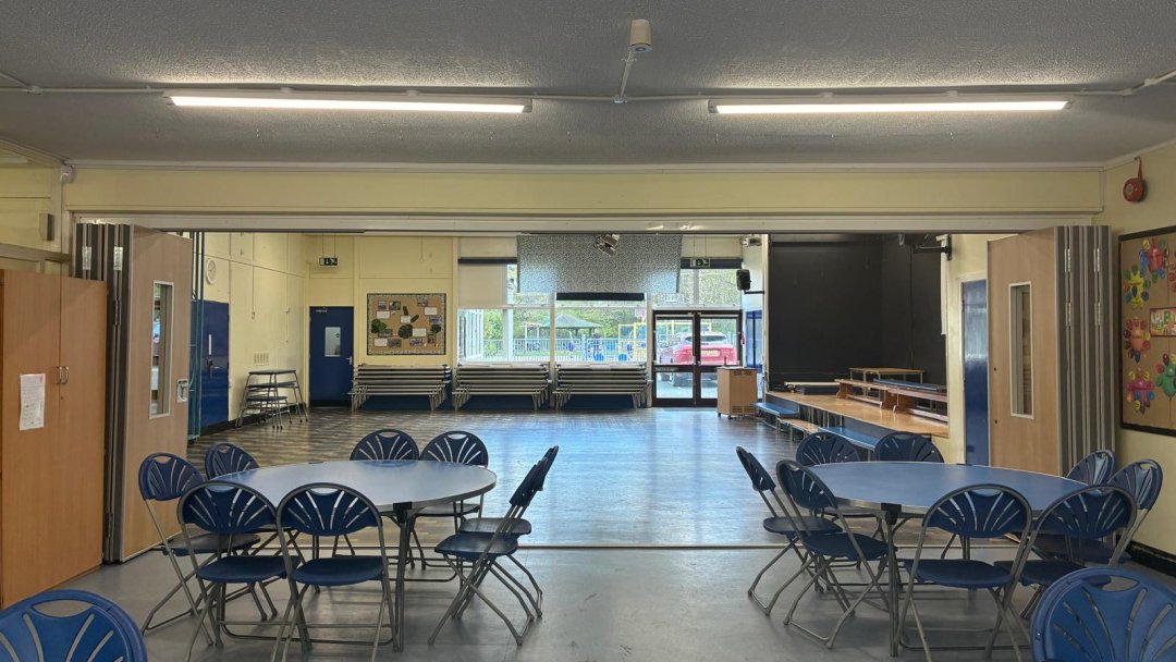 Main Hall at Manor House Primary School in Cheshire
