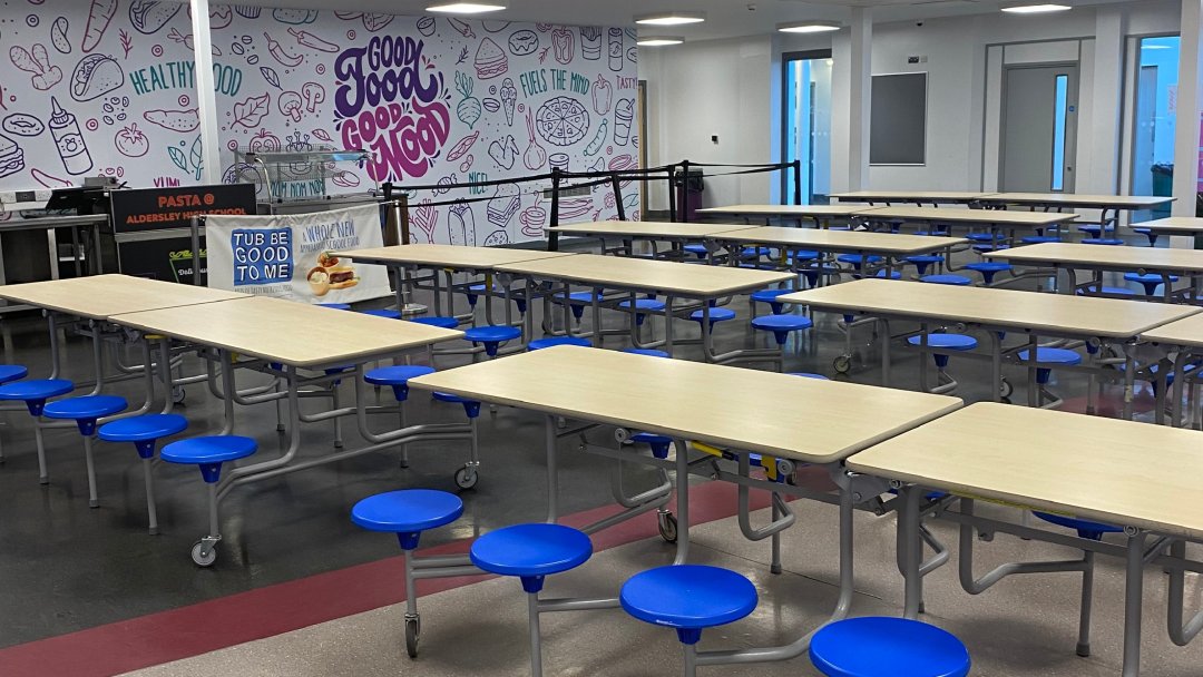 Dining Room at Aldersley High School in Wolverhampton