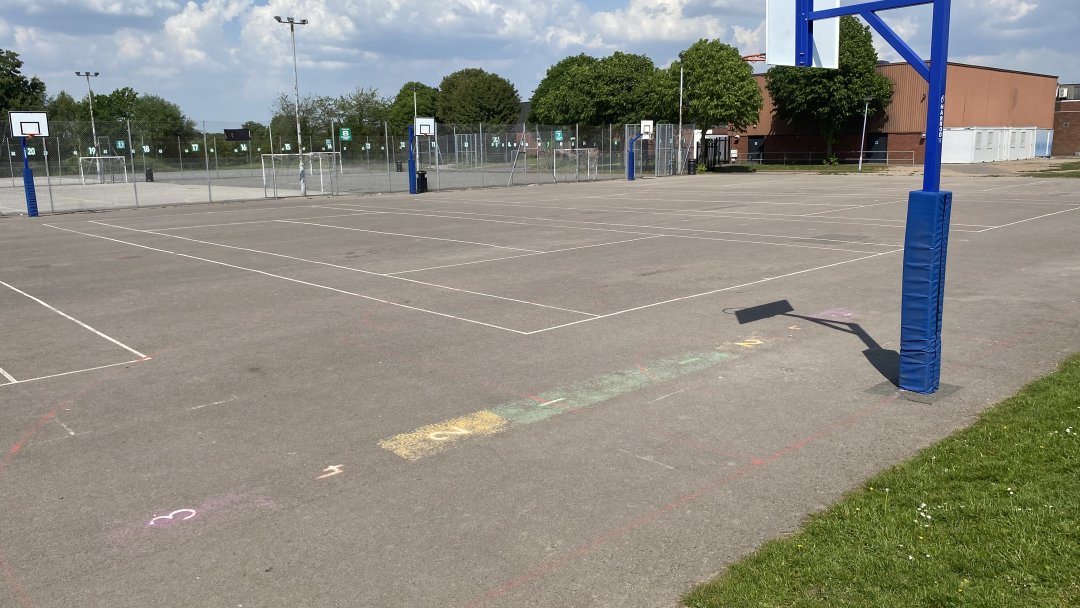 Outdoor Courts at Aldersley High School in Wolverhampton