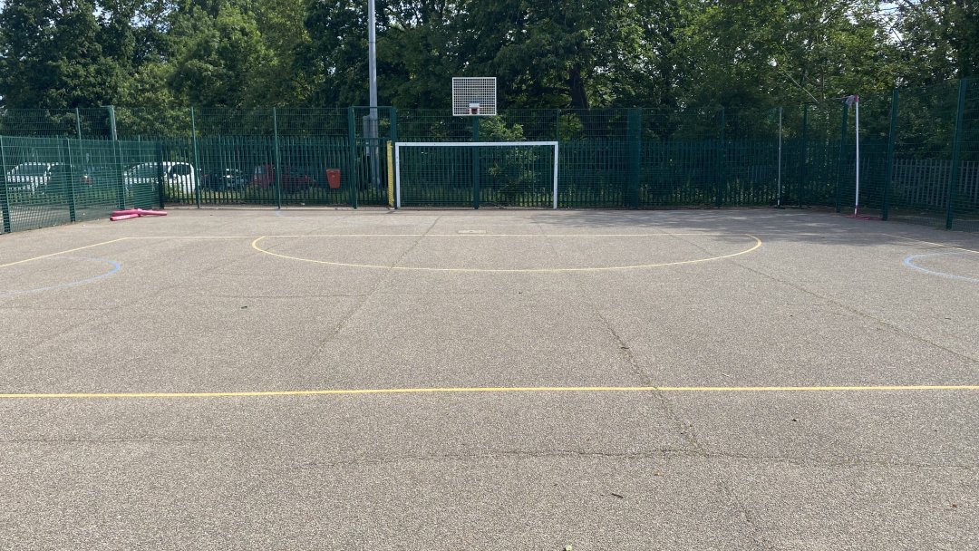 Outdoor Court at Wanstead High School in London