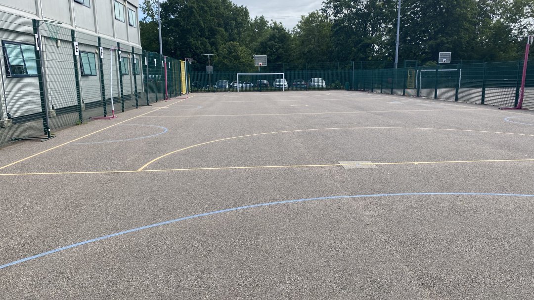 Outdoor Court at Wanstead High School in London