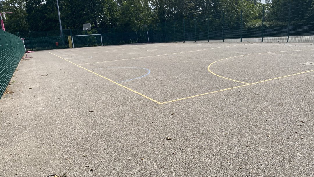 Outdoor Court at Wanstead High School in London