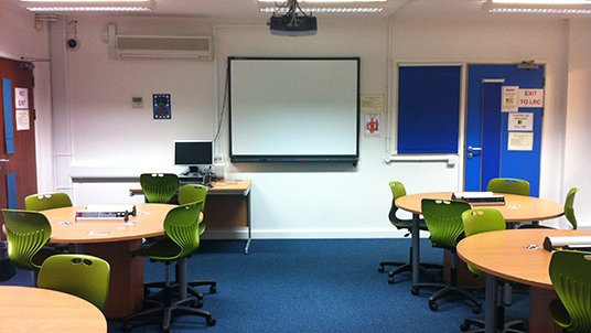 Classroom 120 at Saint Francis Xavier Sixth Form College in London