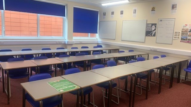 Classroom 148 at Saint Francis Xavier Sixth Form College in London