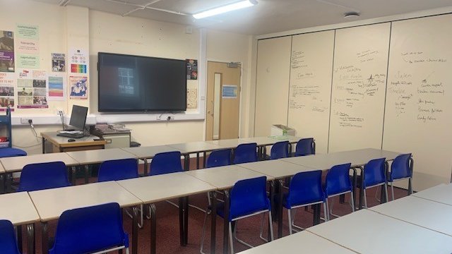 Classroom 148 at Saint Francis Xavier Sixth Form College in London