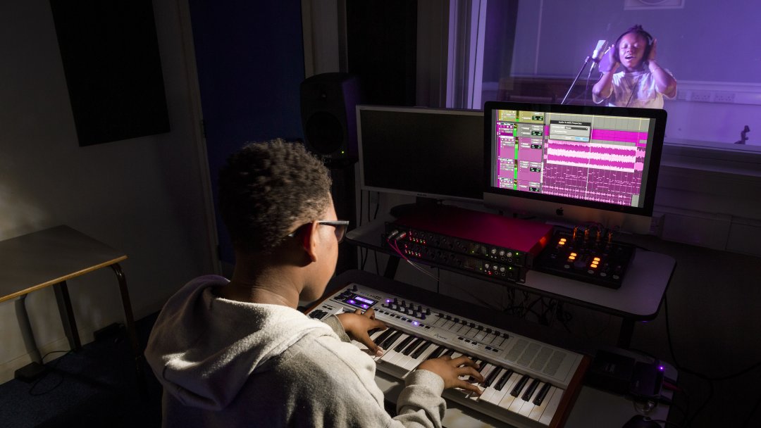 Music Studio at Saint Francis Xavier Sixth Form College in London