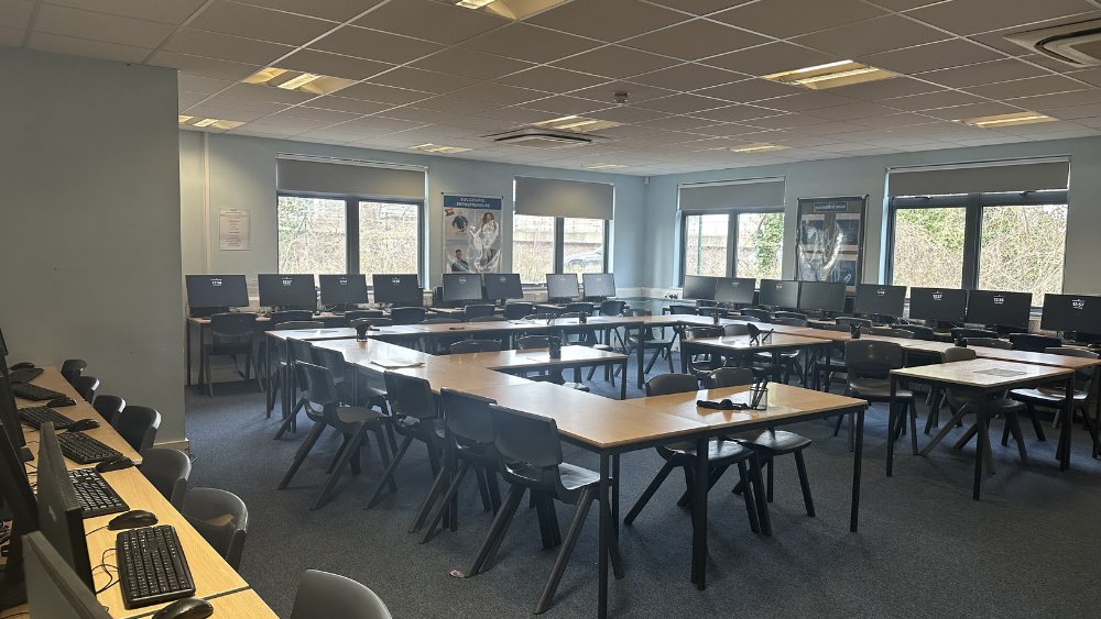 Sixth Form Classrooms at Raynes Park High School in London