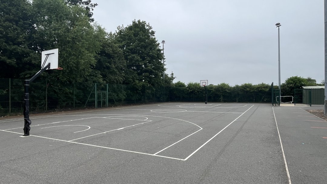 Netball Courts at Sir Harry Community College in Peterborough