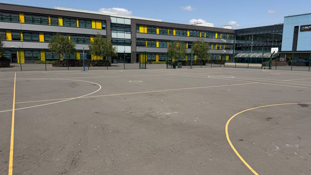 Netball Court at New Road Academy in Telford