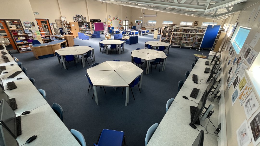 Library at Sir Harry Community College in Peterborough