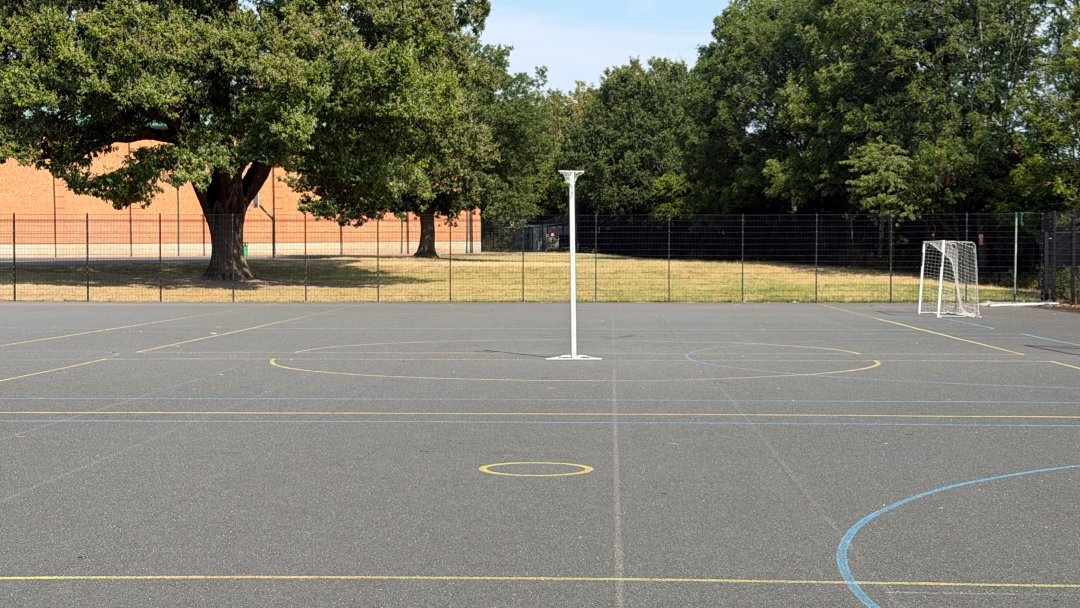 Netball Courts at Charlton School in Telford