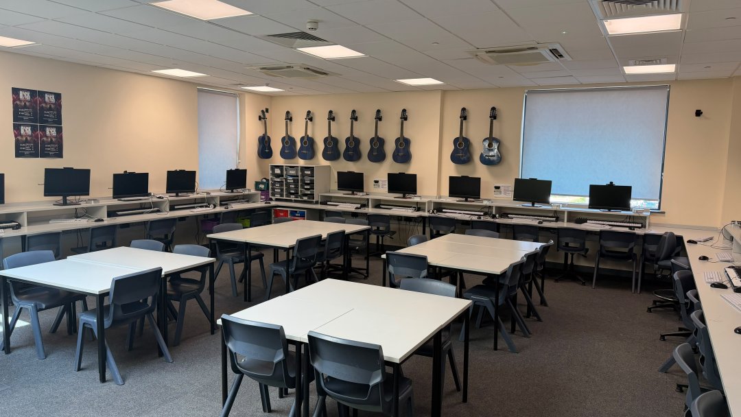 Music Room at New Road Academy in Telford