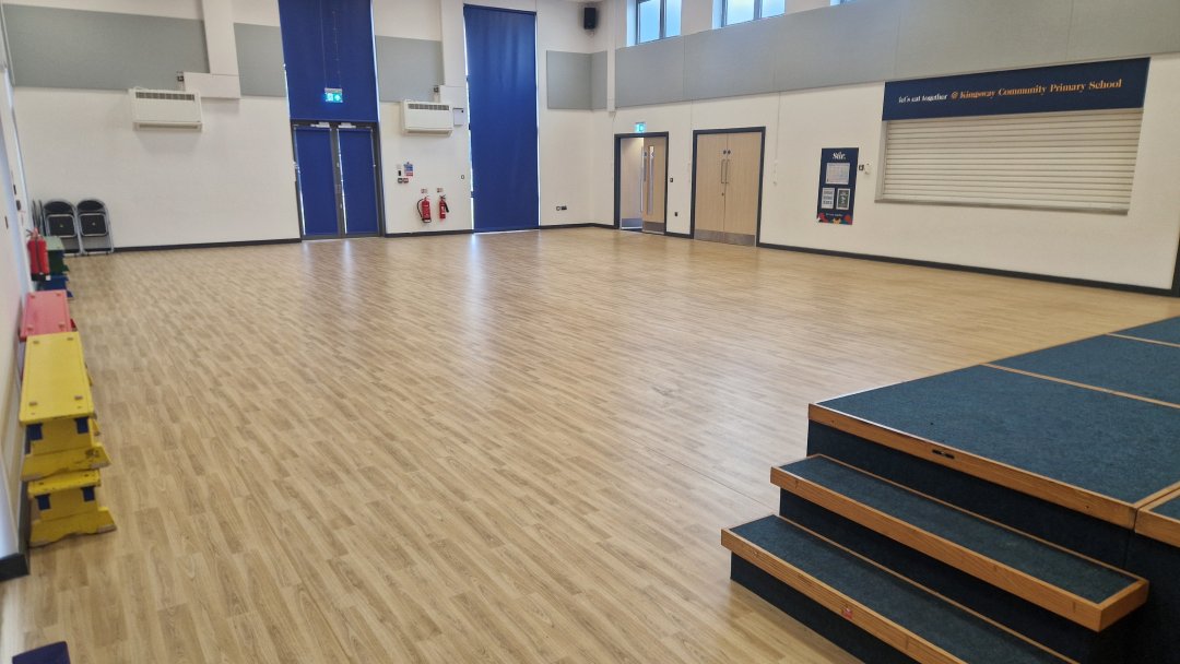 Main Hall at Kingsway Community Primary School in Leamington Spa