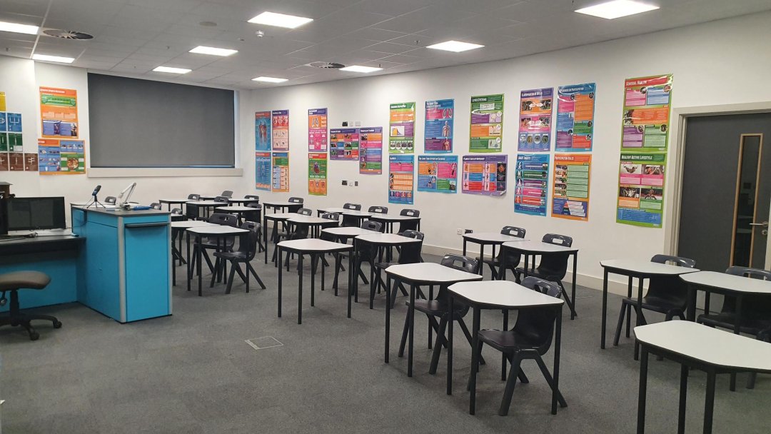 Classroom at St Ambrose College in Altrincham