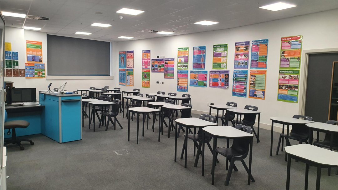 Classroom at St Ambrose College in Altrincham